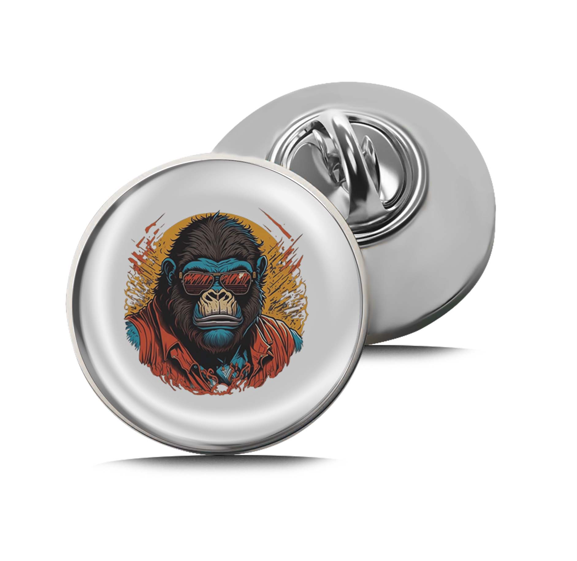 Cool gorilla with glasses Limited Edition Lapel Pin Exclusive Metal Brooch Badge Accessories For Backpack, Clothes, Hats | Cute Gifts and Collectibles