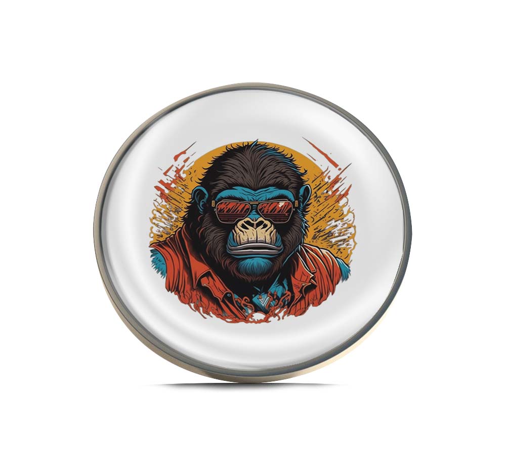 Cool gorilla with glasses Limited Edition Lapel Pin Exclusive Metal Brooch Badge Accessories For Backpack, Clothes, Hats | Cute Gifts and Collectibles