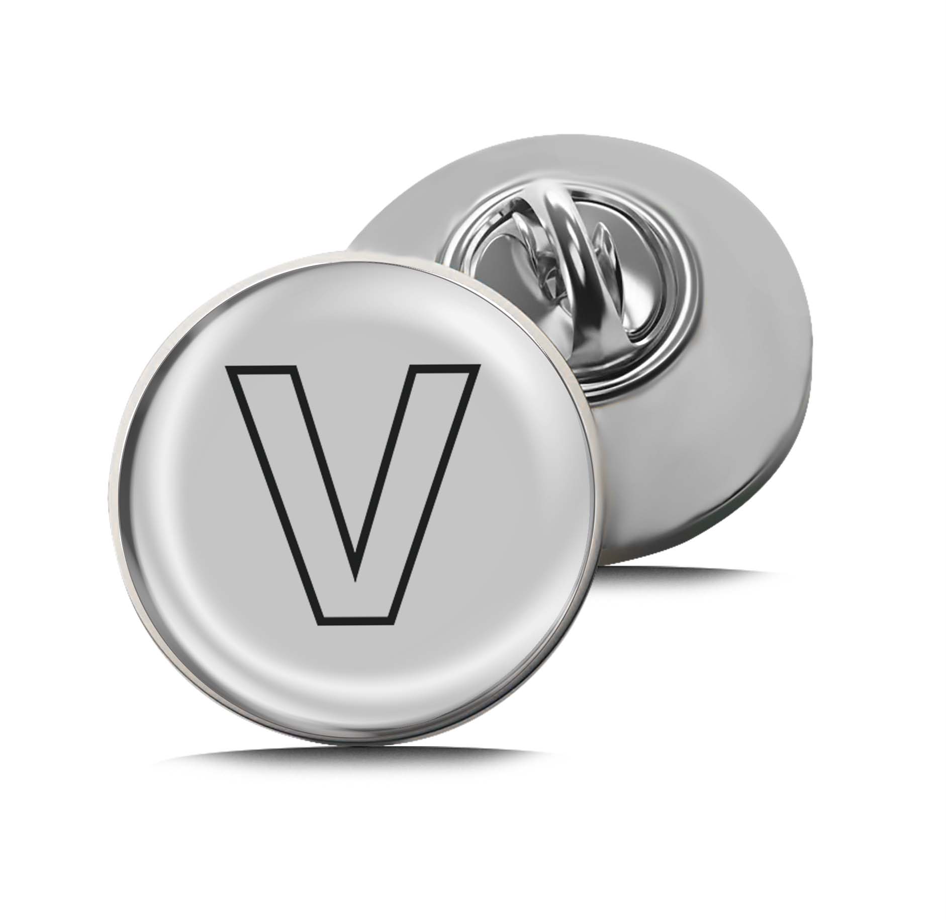 Letter V Limited Edition Lapel Pin Exclusive Metal Brooch Badge Accessories For Backpack, Clothes, Hats | Cute Gifts and Collectibles