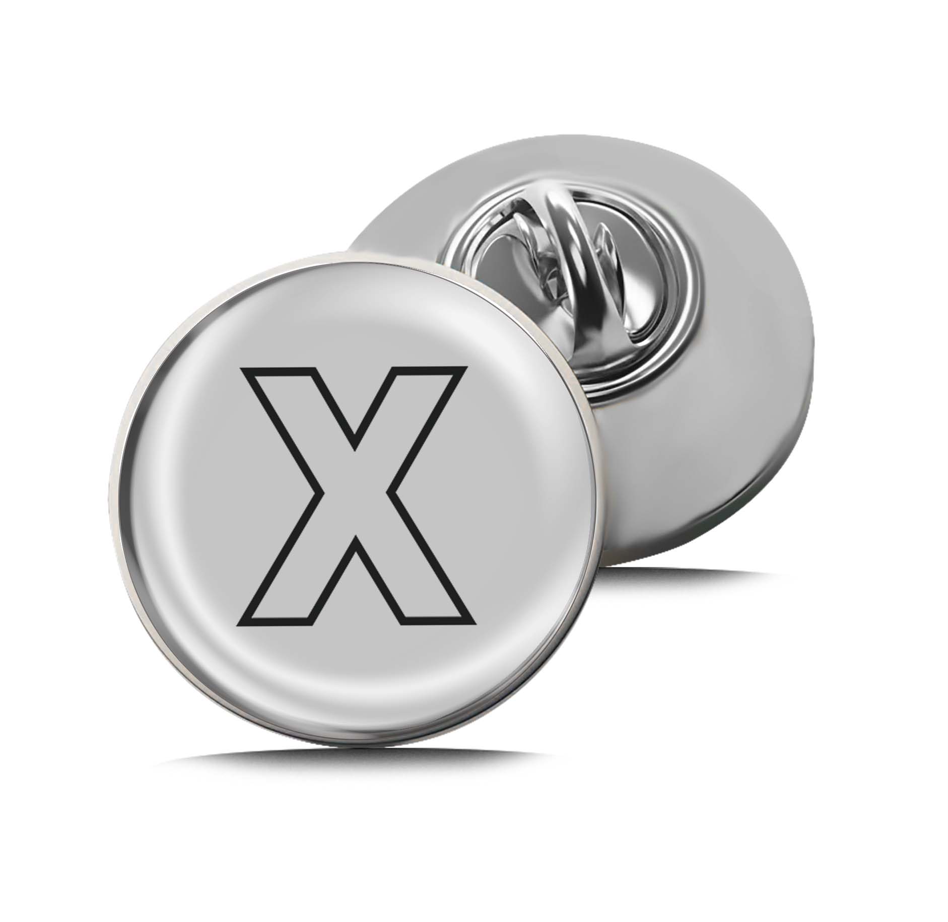 Letter X Limited Edition Lapel Pin Exclusive Metal Brooch Badge Accessories For Backpack, Clothes, Hats | Cute Gifts and Collectibles