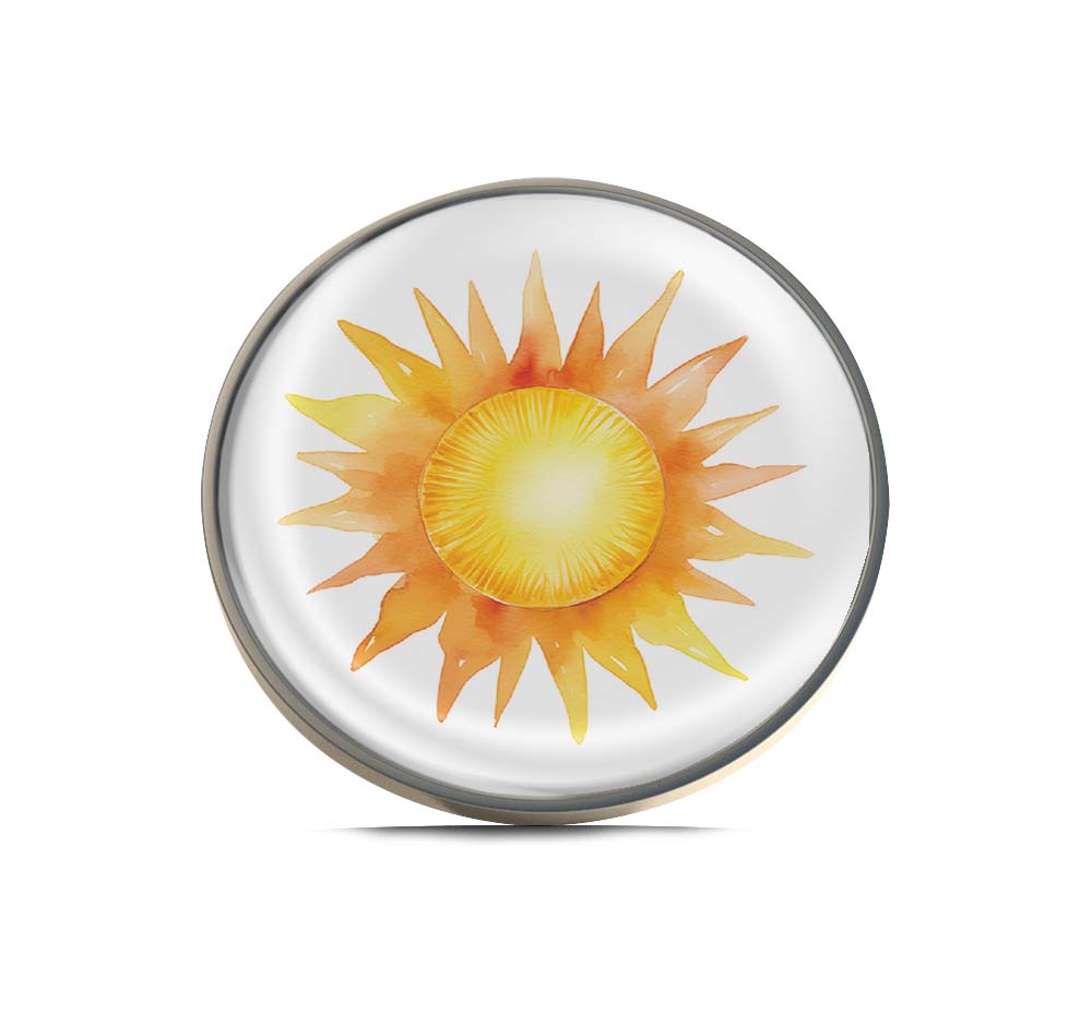 Watercolor sun Limited Edition Lapel Pin Exclusive Metal Brooch Badge Accessories For Backpack, Clothes, Hats | Cute Gifts and Collectibles