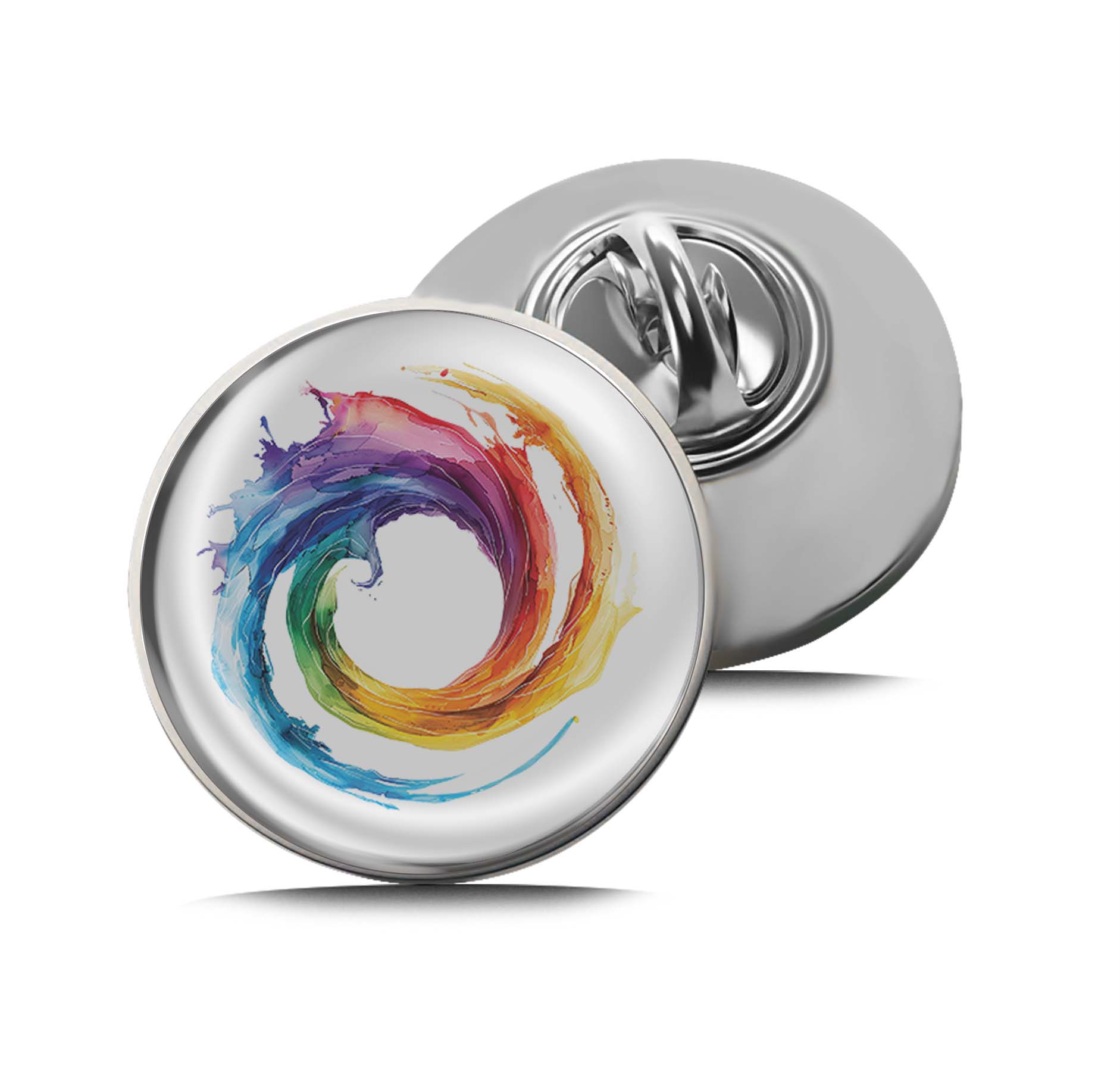 Colorful Swirl of Paint Limited Edition Lapel Pin Exclusive Metal Brooch Badge Accessories For Backpack, Clothes, Hats | Cute Gifts and Collectibles