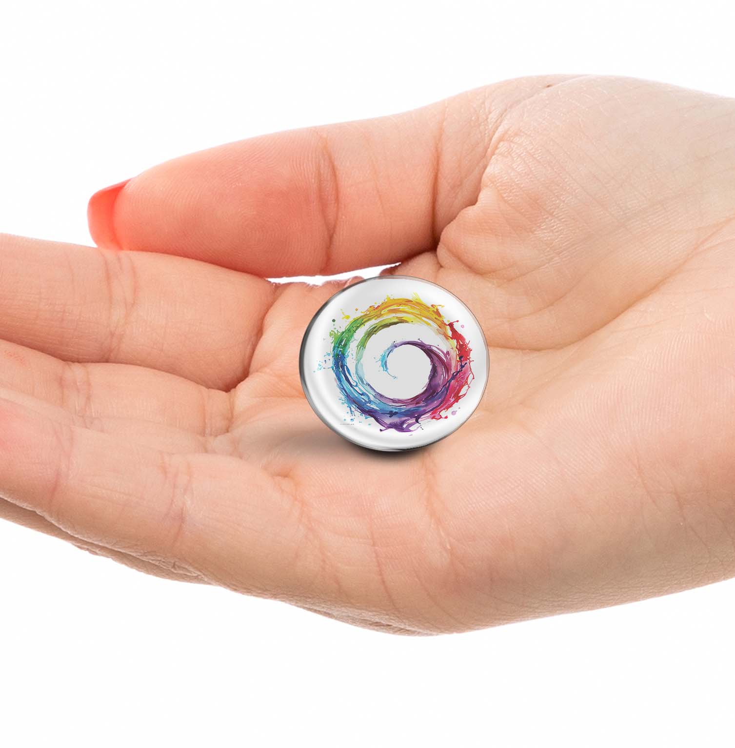 Abstract colorful watercolor Limited Edition Lapel Pin Exclusive Metal Brooch Badge Accessories For Backpack, Clothes, Hats | Cute Gifts and Collectibles