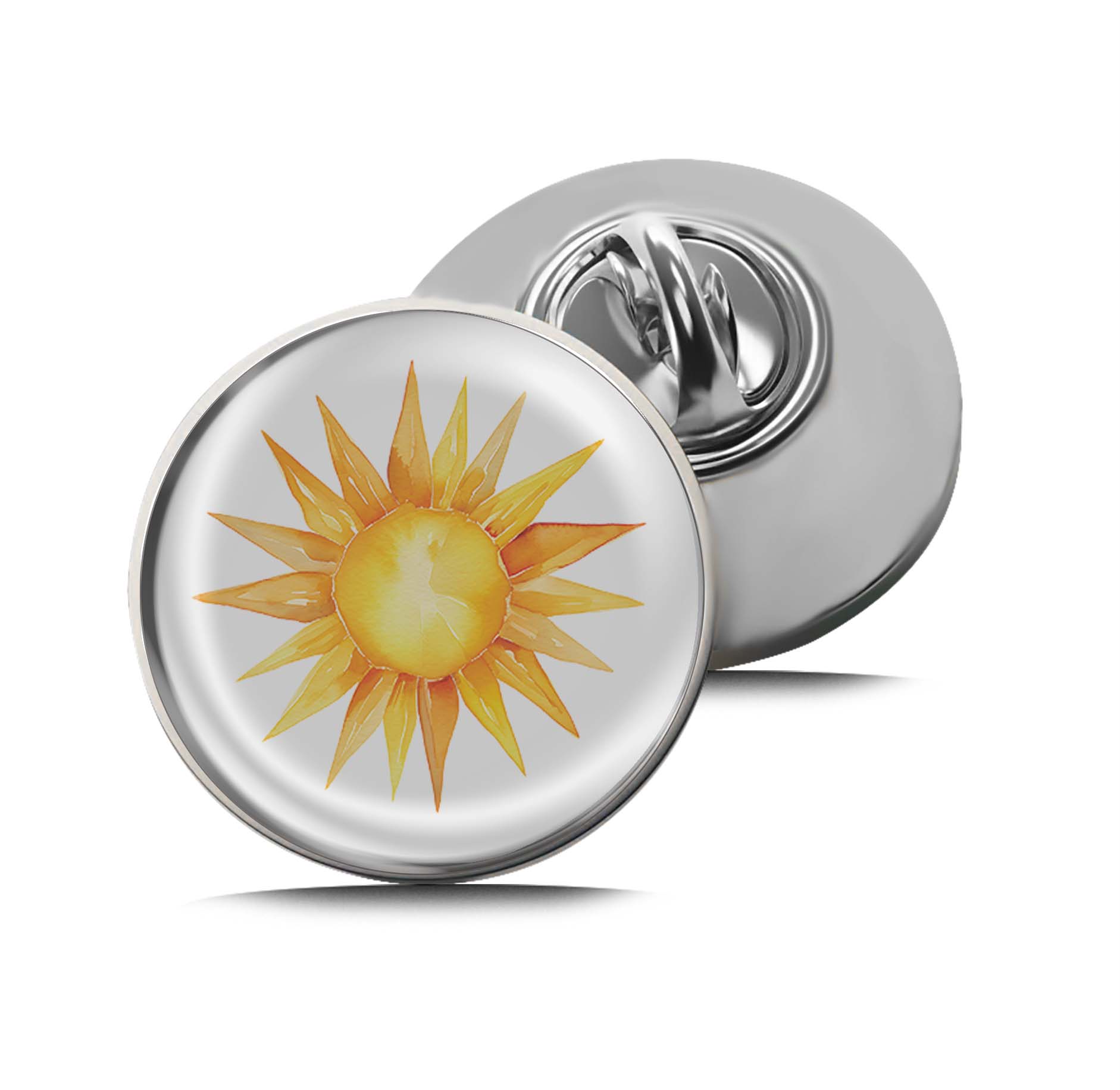 Glowing sun illustration Limited Edition Lapel Pin Exclusive Metal Brooch Badge Accessories For Backpack, Clothes, Hats | Cute Gifts and Collectibles