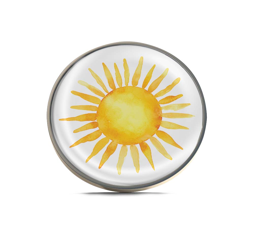Glowing Yellow Sun Limited Edition Lapel Pin Exclusive Metal Brooch Badge Accessories For Backpack, Clothes, Hats | Cute Gifts and Collectibles