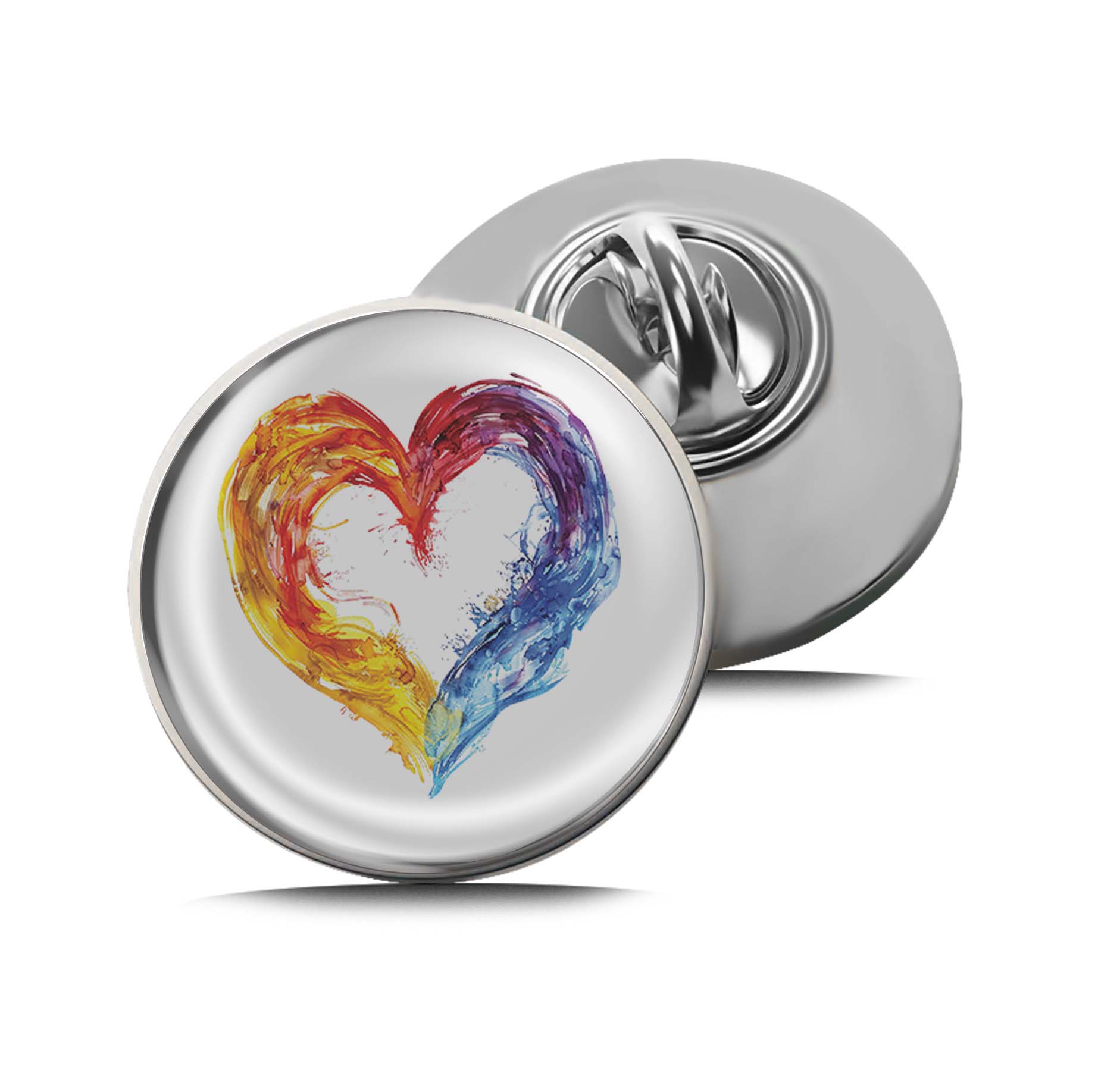 Colorful heart Limited Edition Lapel Pin Exclusive Metal Brooch Badge Accessories For Backpack, Clothes, Hats | Cute Gifts and Collectibles