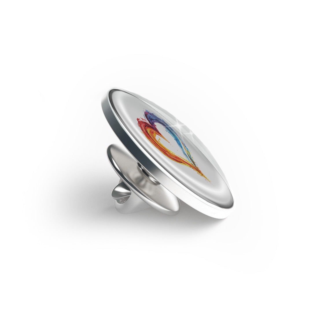 Colorful Abstract Heart Limited Edition Lapel Pin Exclusive Metal Brooch Badge Accessories For Backpack, Clothes, Hats | Cute Gifts and Collectibles