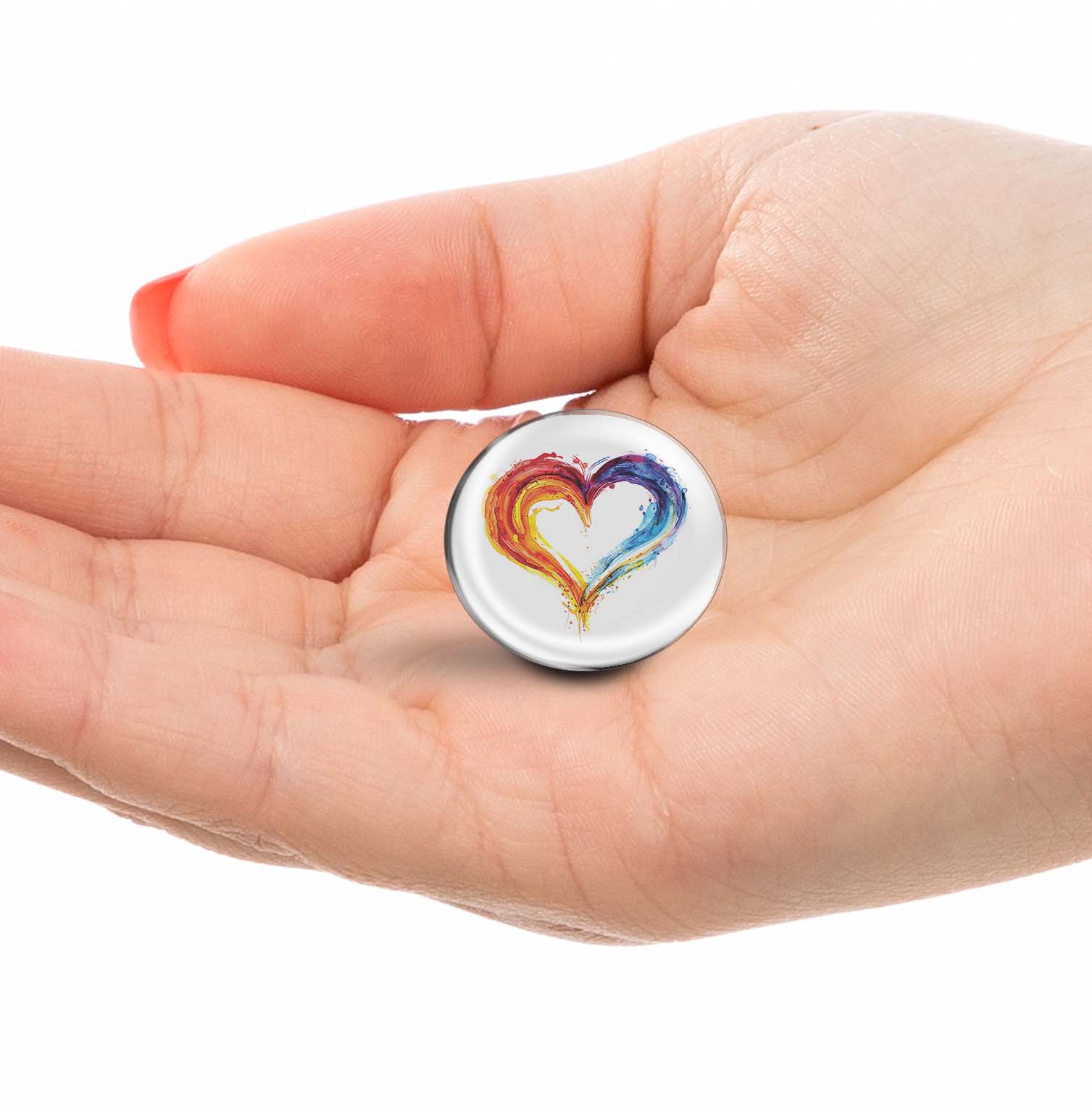 Colorful Abstract Heart Limited Edition Lapel Pin Exclusive Metal Brooch Badge Accessories For Backpack, Clothes, Hats | Cute Gifts and Collectibles