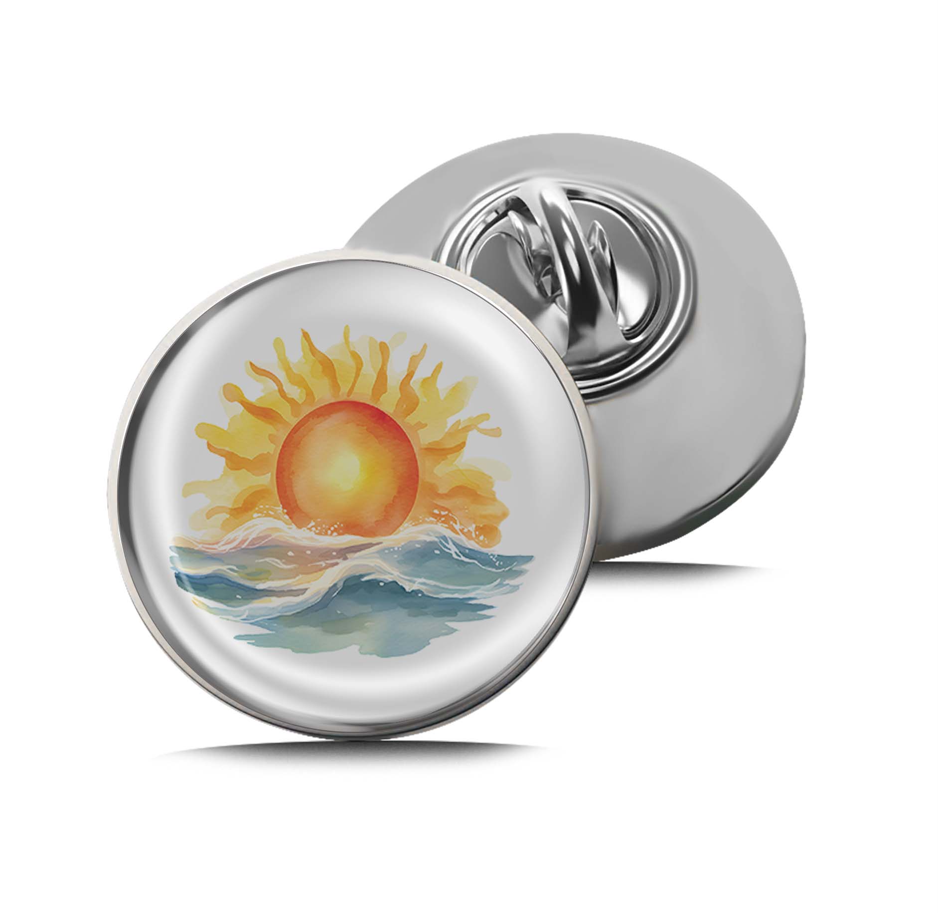 Ocean and Sun Limited Edition Lapel Pin Exclusive Metal Brooch Badge Accessories For Backpack, Clothes, Hats | Cute Gifts and Collectibles