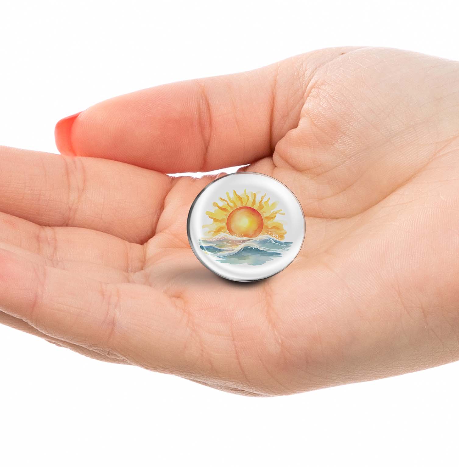 Ocean and Sun Limited Edition Lapel Pin Exclusive Metal Brooch Badge Accessories For Backpack, Clothes, Hats | Cute Gifts and Collectibles