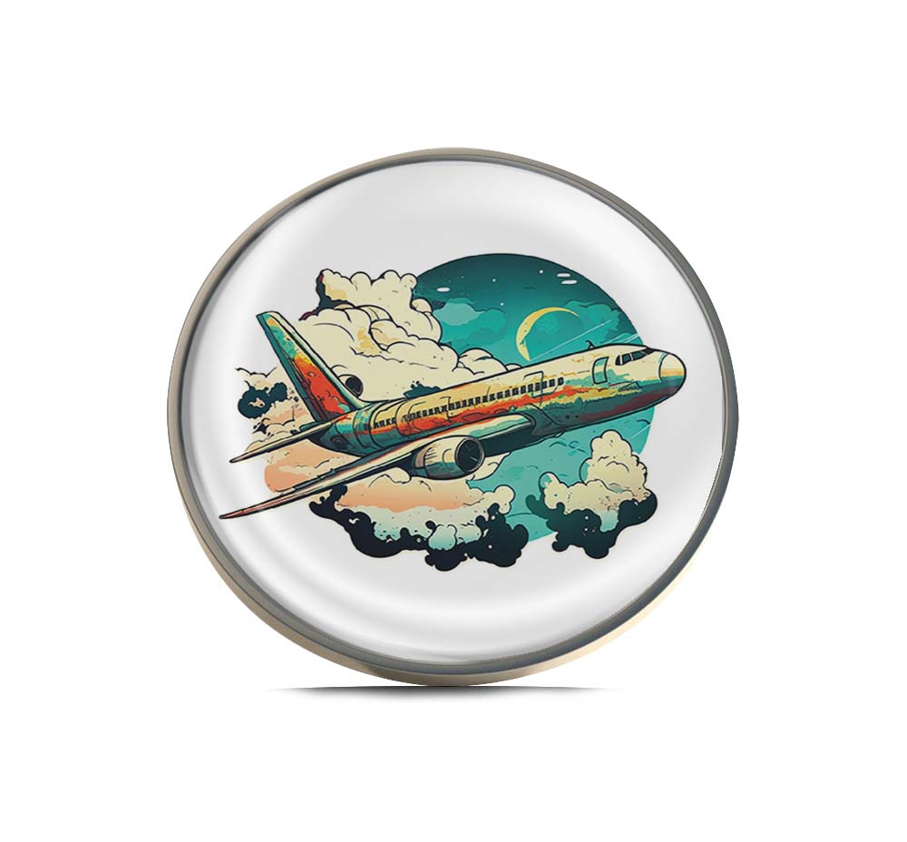 Airplane In The Sky Art Limited Edition Lapel Pin Exclusive Metal Brooch Badge Accessories For Backpack, Clothes, Hats | Cute Gifts and Collectibles