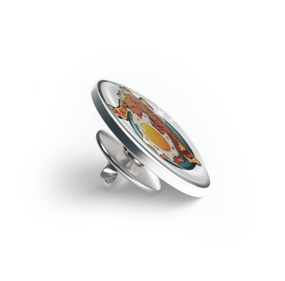 Fried egg Limited Edition Lapel Pin Exclusive Metal Brooch Badge Accessories For Backpack, Clothes, Hats | Cute Gifts and Collectibles