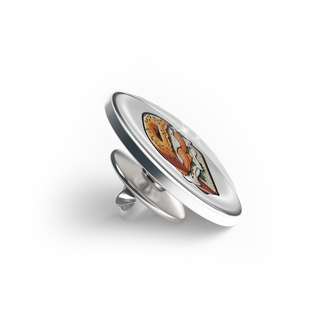 Bagel Sandwich Limited Edition Lapel Pin Exclusive Metal Brooch Badge Accessories For Backpack, Clothes, Hats | Cute Gifts and Collectibles