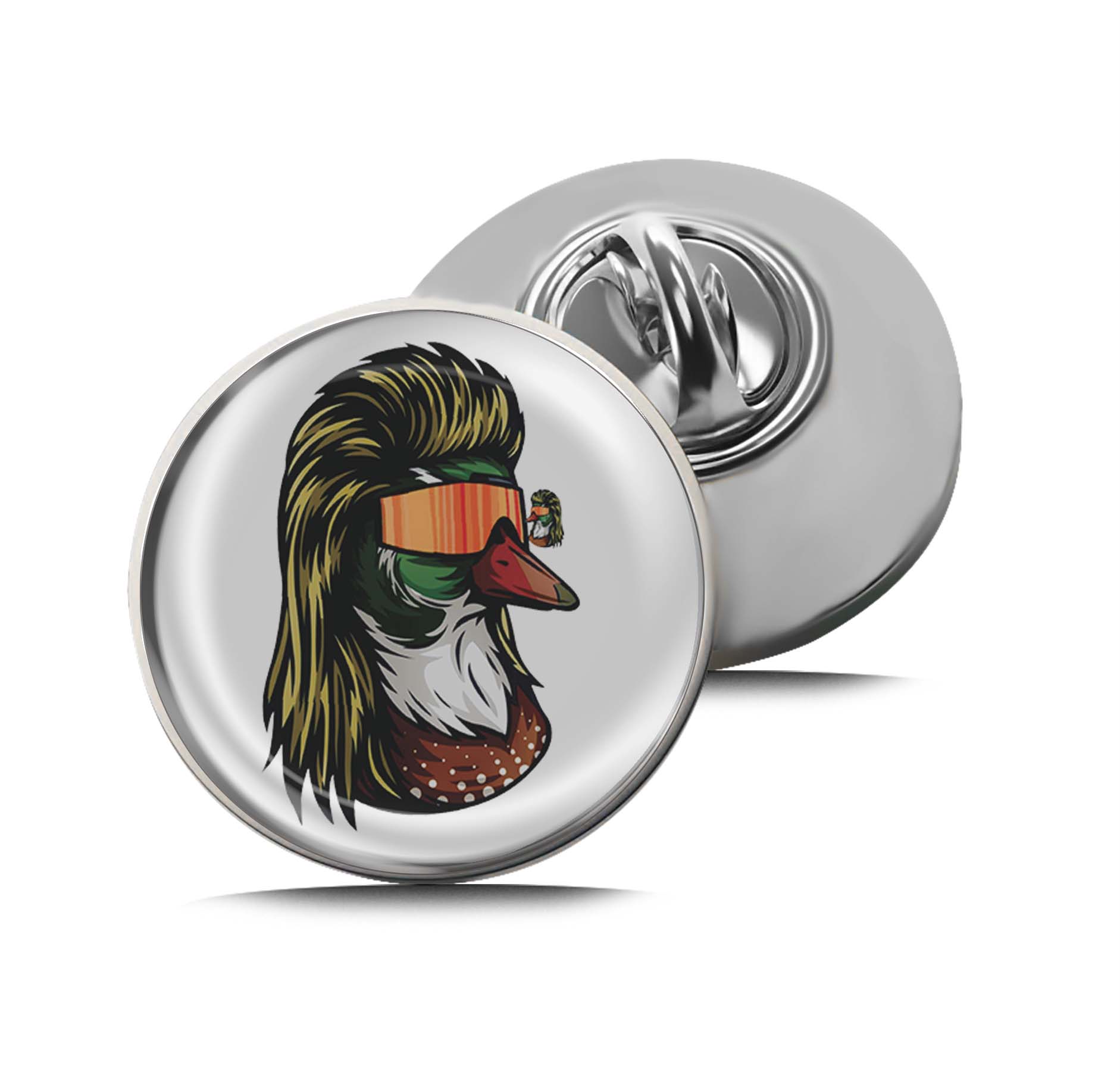Wood Duck Mullet Limited Edition Lapel Pin Exclusive Metal Brooch Badge Accessories For Backpack, Clothes, Hats | Cute Gifts and Collectibles