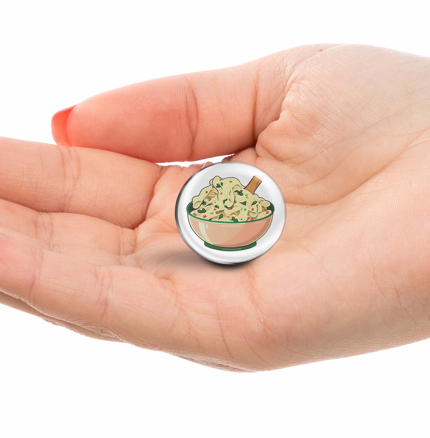 Bowl of pasta Limited Edition Lapel Pin Exclusive Metal Brooch Badge Accessories For Backpack, Clothes, Hats | Cute Gifts and Collectibles