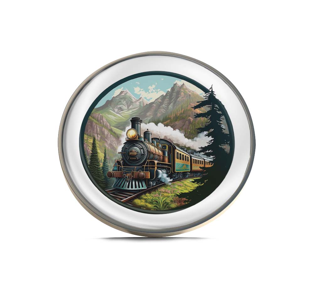 Train Moving on Tracks in Forest Limited Edition Lapel Pin Exclusive Metal Brooch Badge Accessories For Backpack, Clothes, Hats | Cute Gifts and Collectibles