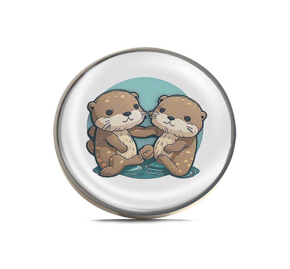 Two Otters Limited Edition Lapel Pin Exclusive Metal Brooch Badge Accessories For Backpack, Clothes, Hats | Cute Gifts and Collectibles