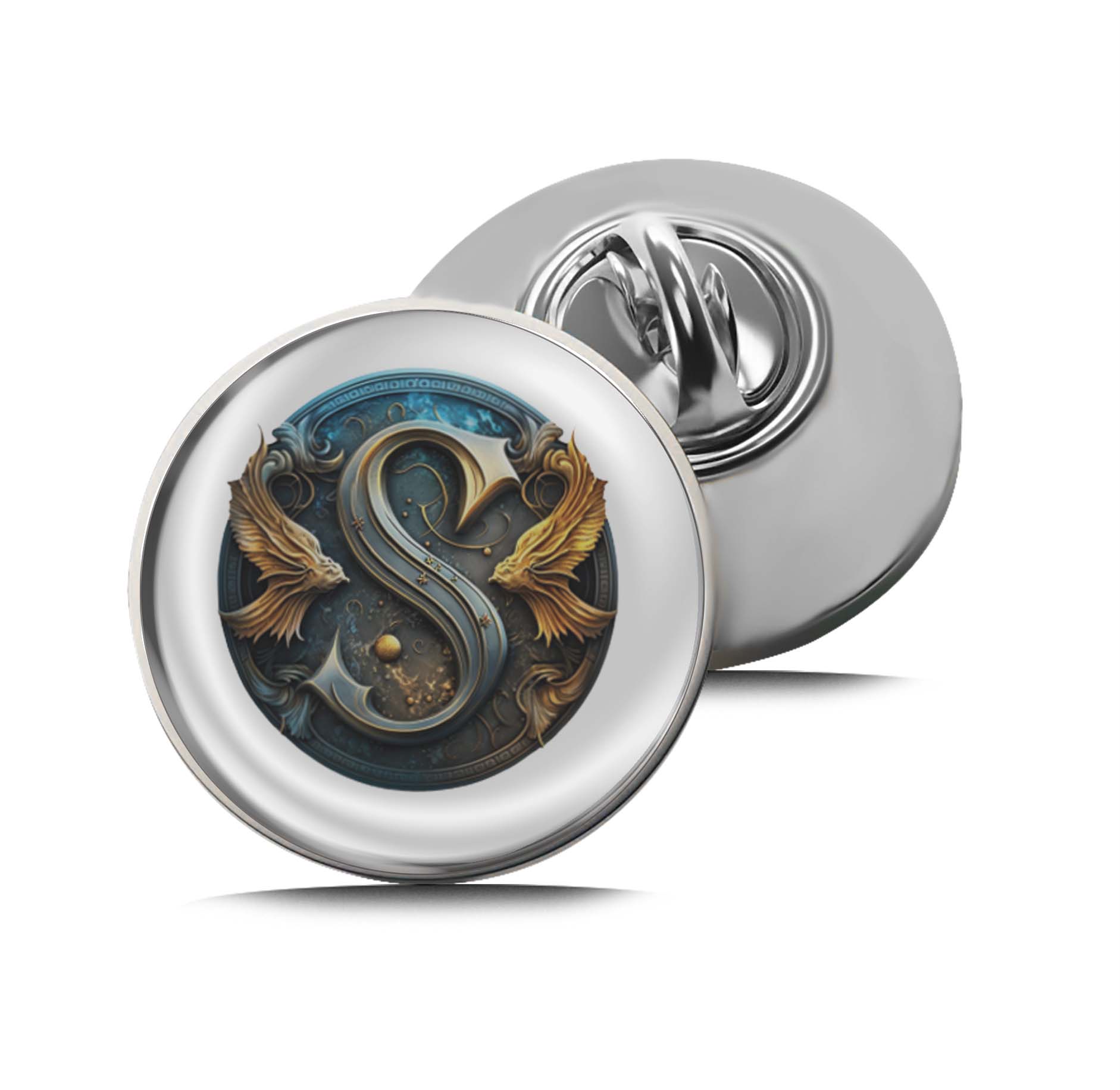 Gold Letter S Limited Edition Lapel Pin Exclusive Metal Brooch Badge Accessories For Backpack, Clothes, Hats | Cute Gifts and Collectibles
