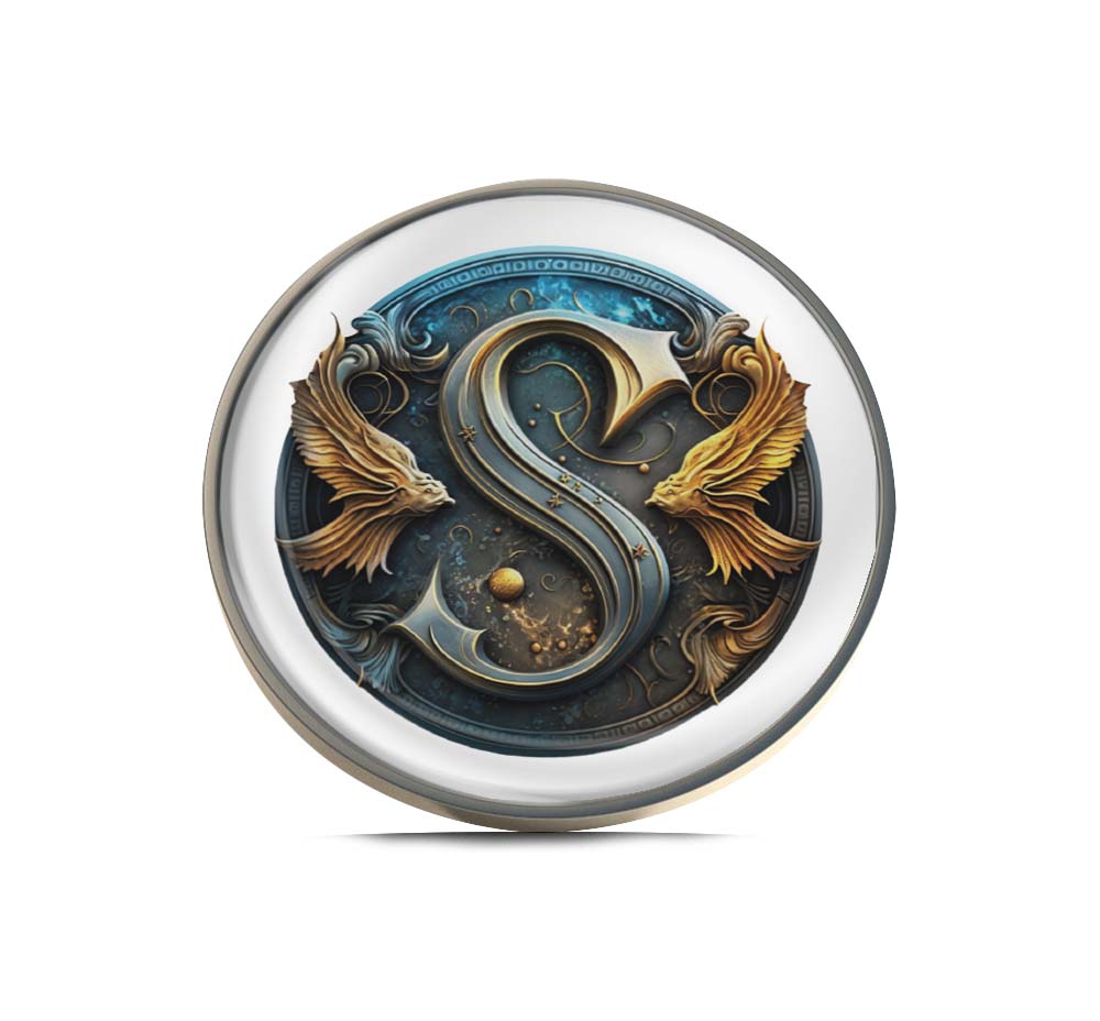 Gold Letter S Limited Edition Lapel Pin Exclusive Metal Brooch Badge Accessories For Backpack, Clothes, Hats | Cute Gifts and Collectibles
