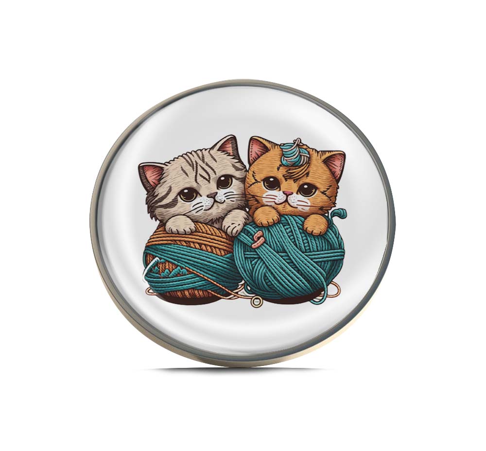 Cute Kitten with Yarn Ball Limited Edition Lapel Pin Exclusive Metal Brooch Badge Accessories For Backpack, Clothes, Hats | Cute Gifts and Collectibles