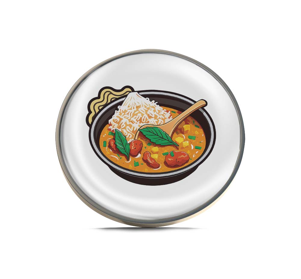 Thai red curry with rice Limited Edition Lapel Pin Exclusive Metal Brooch Badge Accessories For Backpack, Clothes, Hats | Cute Gifts and Collectibles