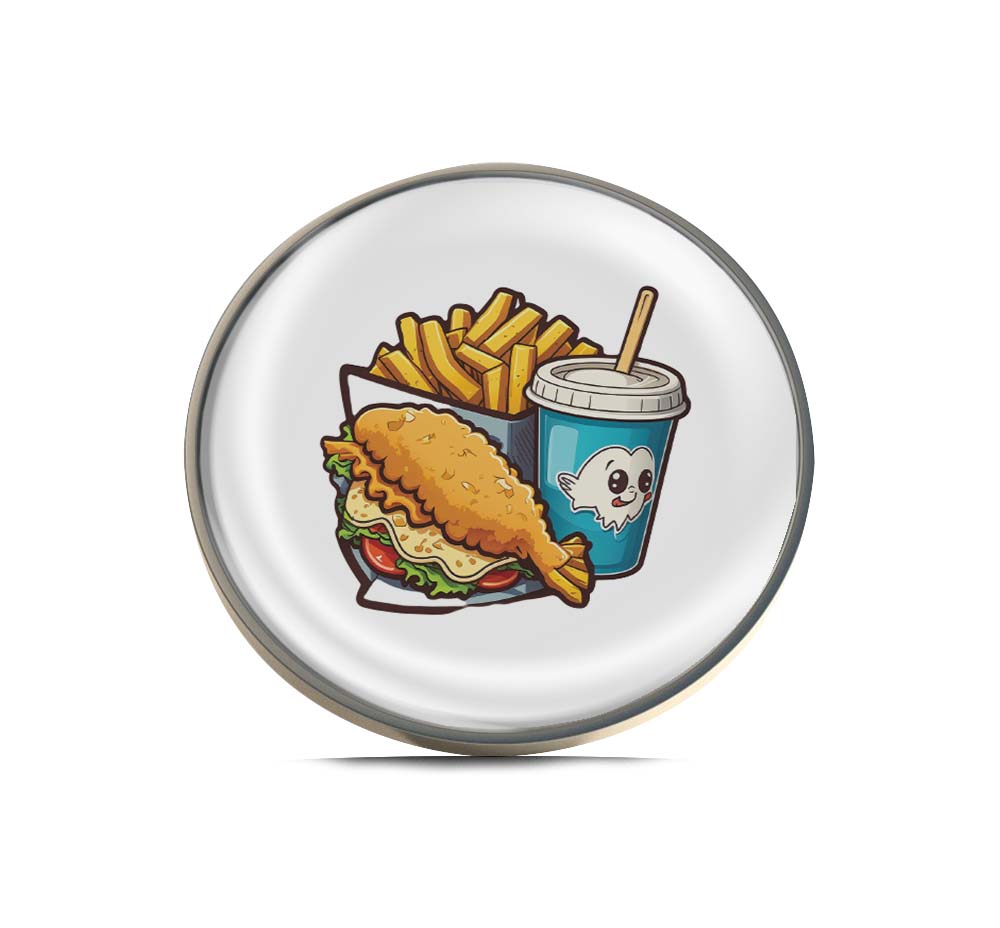 Fried seafood sandwich Limited Edition Lapel Pin Exclusive Metal Brooch Badge Accessories For Backpack, Clothes, Hats | Cute Gifts and Collectibles