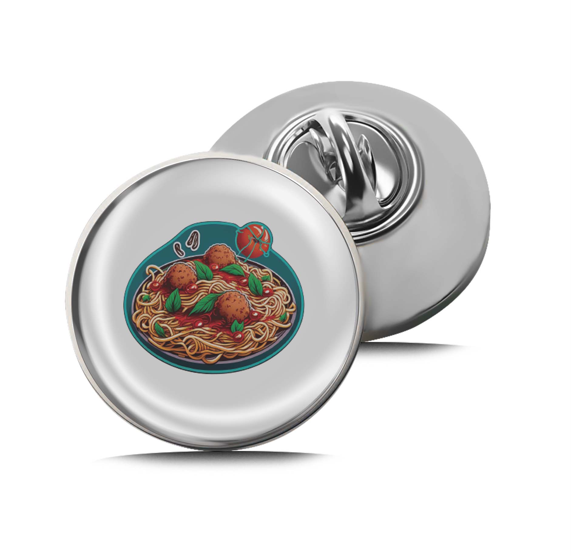 Spaghetti and meatballs Limited Edition Lapel Pin Exclusive Metal Brooch Badge Accessories For Backpack, Clothes, Hats | Cute Gifts and Collectibles