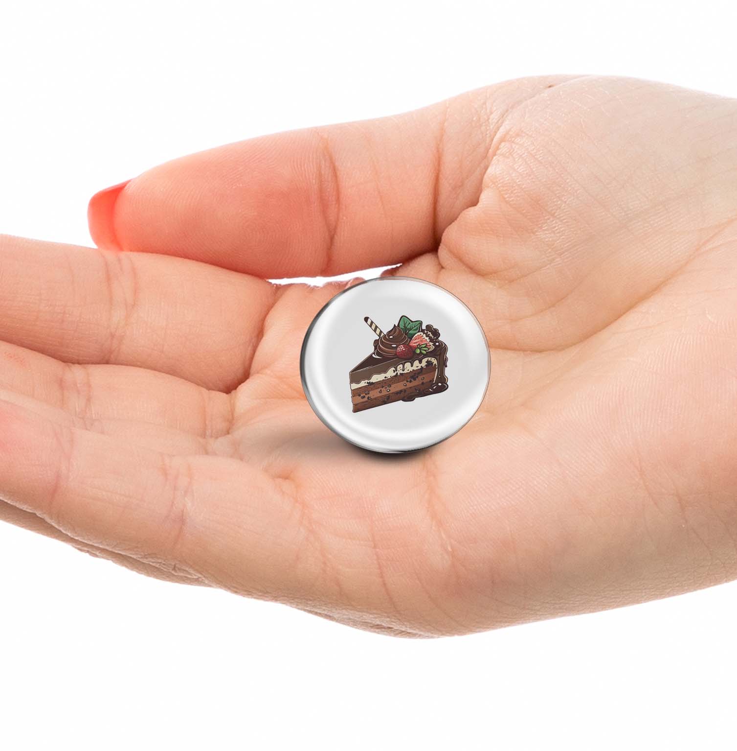 Chocolate Cake Limited Edition Lapel Pin Exclusive Metal Brooch Badge Accessories For Backpack, Clothes, Hats | Cute Gifts and Collectibles