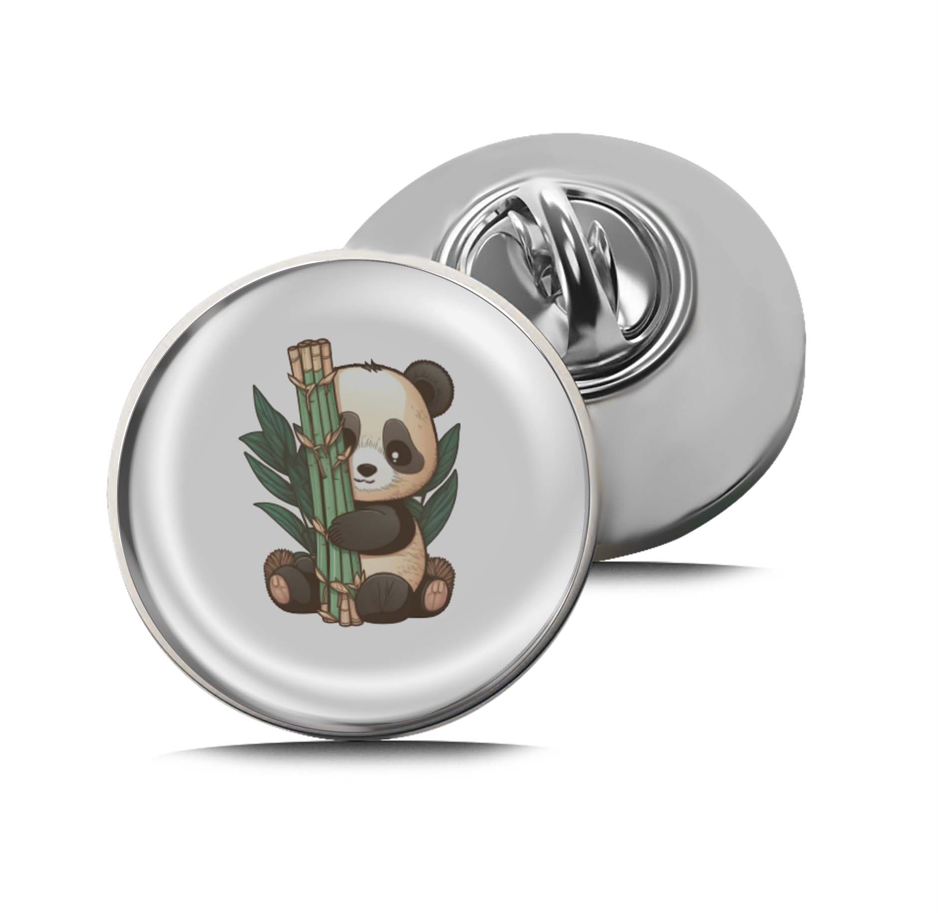 Panda con Bambu Limited Edition Lapel Pin Exclusive Metal Brooch Badge Accessories For Backpack, Clothes, Hats | Cute Gifts and Collectibles