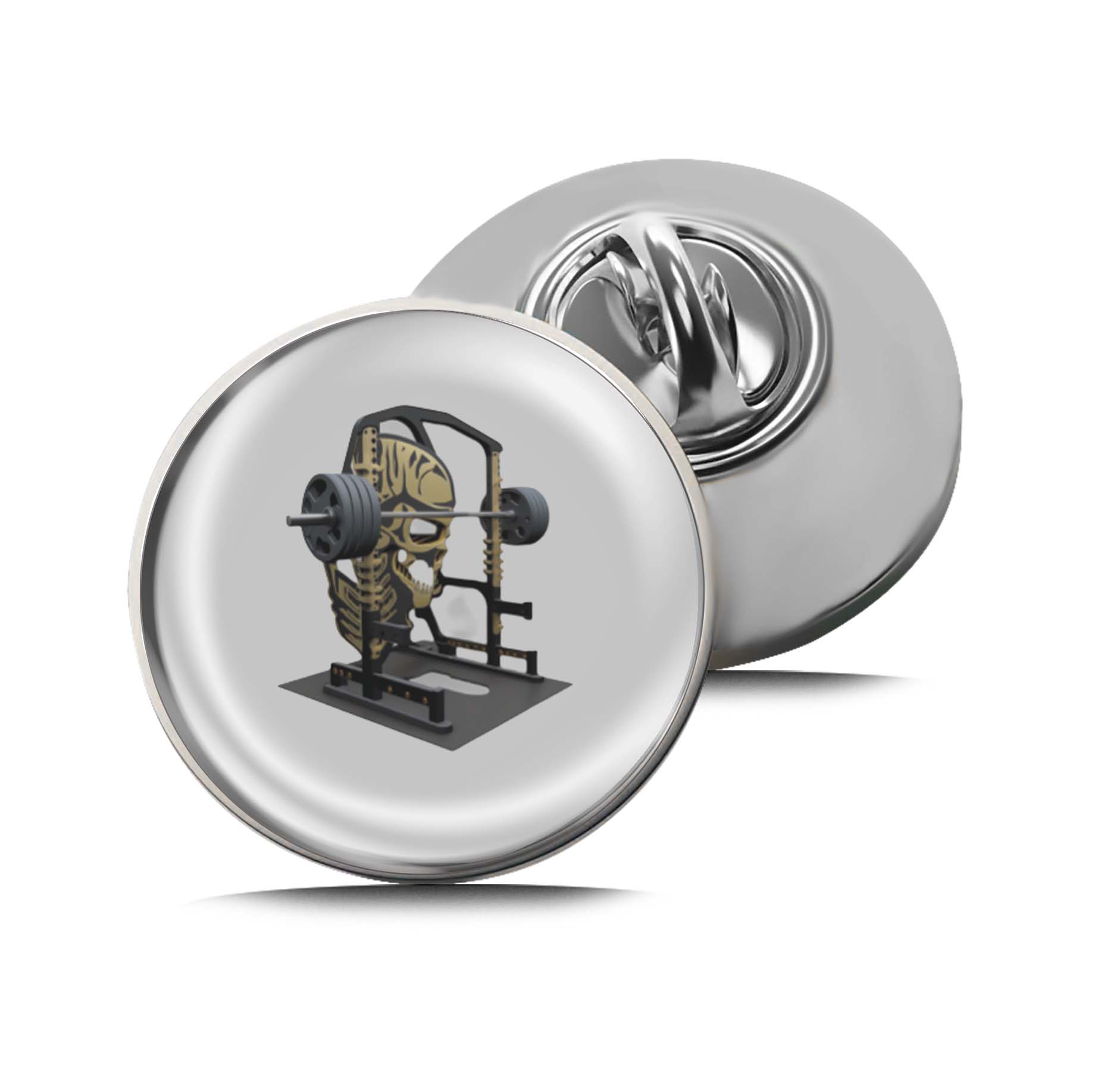 Skull and Squat Rack Limited Edition Lapel Pin Exclusive Metal Brooch Badge Accessories For Backpack, Clothes, Hats | Cute Gifts and Collectibles