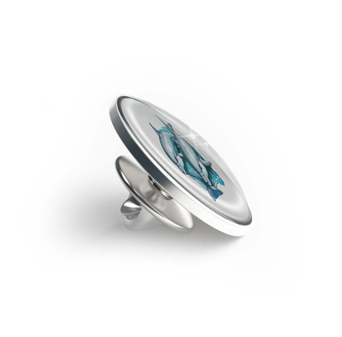 Two dolphins Limited Edition Lapel Pin Exclusive Metal Brooch Badge Accessories For Backpack, Clothes, Hats | Cute Gifts and Collectibles