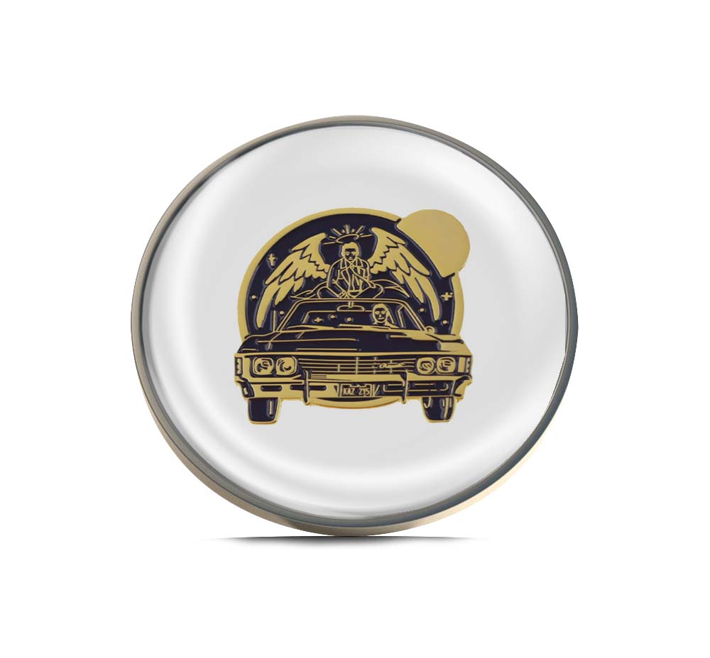 Supernatural Impala & Angel Limited Edition Lapel Pin Exclusive Metal Brooch Badge Accessories For Backpack, Clothes, Hats | Cute Gifts and Collectibles