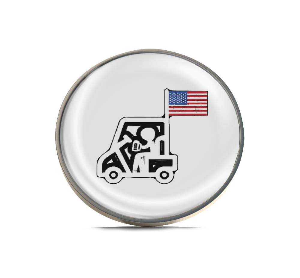 Golf Cart Flag Limited Edition Lapel Pin Exclusive Metal Brooch Badge Accessories For Backpack, Clothes, Hats | Cute Gifts and Collectibles