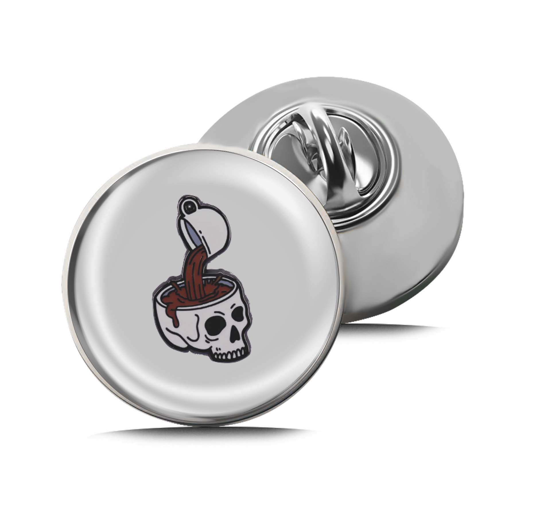 Drink More Coffee For Your Brain Limited Edition Lapel Pin Exclusive Metal Brooch Badge Accessories For Backpack, Clothes, Hats | Cute Gifts and Collectibles
