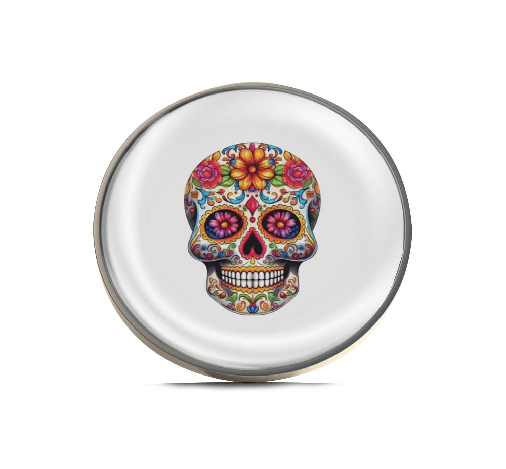 Colorful Floral Sugar Skull Limited Edition Lapel Pin Exclusive Metal Brooch Badge Accessories For Backpack, Clothes, Hats | Cute Gifts and Collectibles