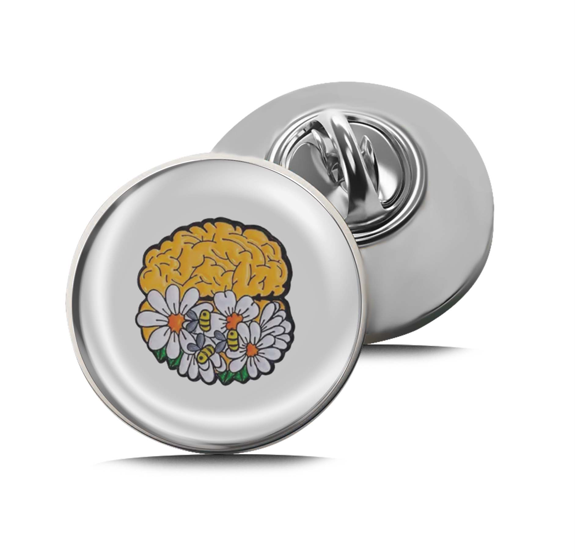 Daisy brain Limited Edition Lapel Pin Exclusive Metal Brooch Badge Accessories For Backpack, Clothes, Hats | Cute Gifts and Collectibles