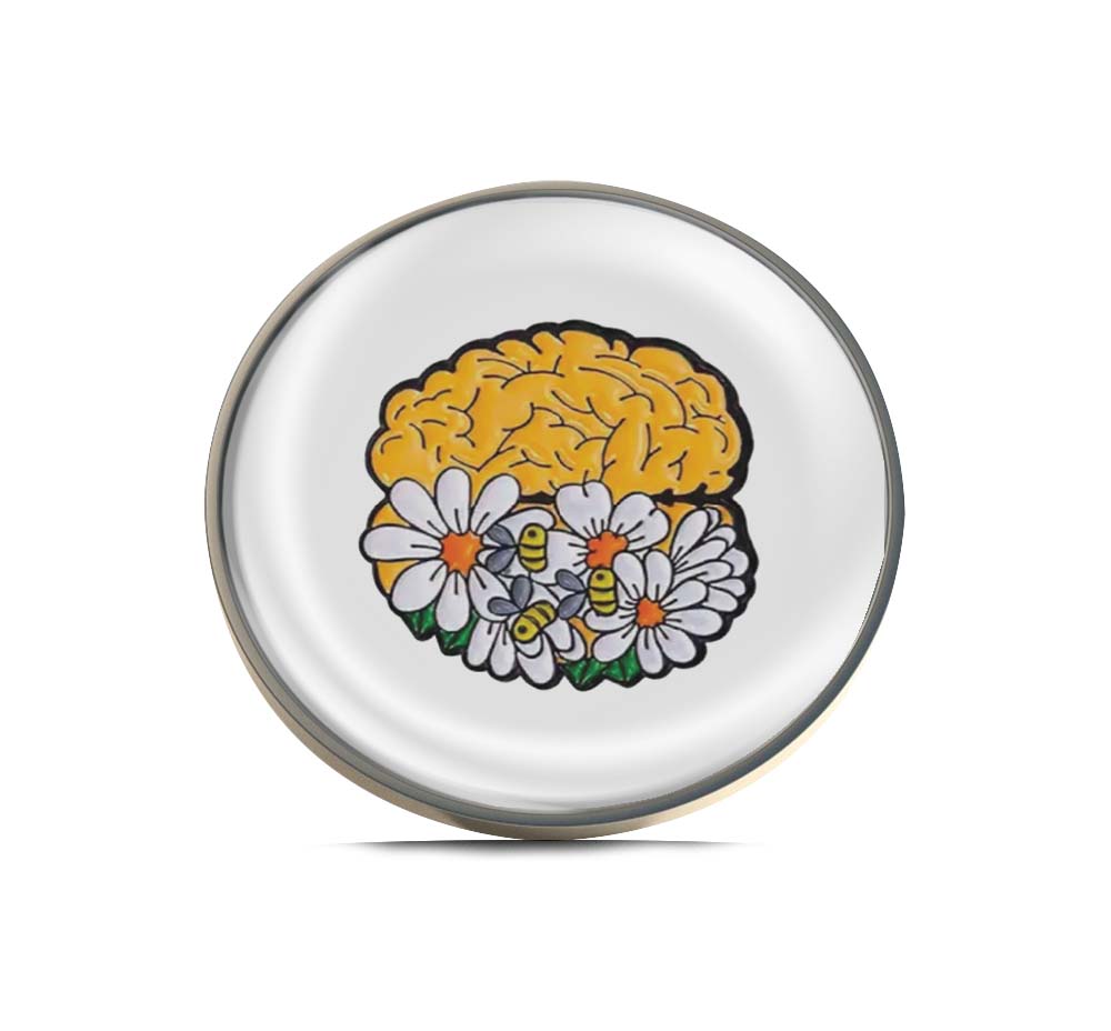 Daisy brain Limited Edition Lapel Pin Exclusive Metal Brooch Badge Accessories For Backpack, Clothes, Hats | Cute Gifts and Collectibles