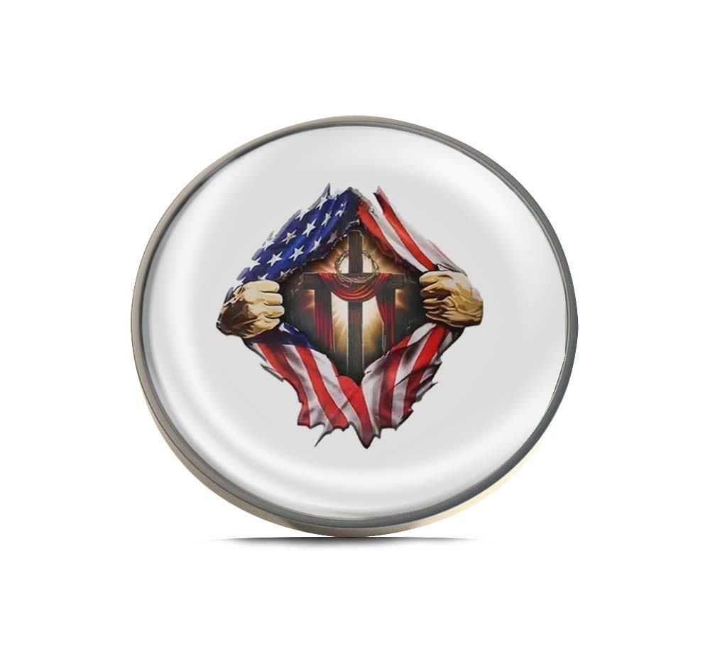 American Flag with Cross Limited Edition Lapel Pin Exclusive Metal Brooch Badge Accessories For Backpack, Clothes, Hats | Cute Gifts and Collectibles