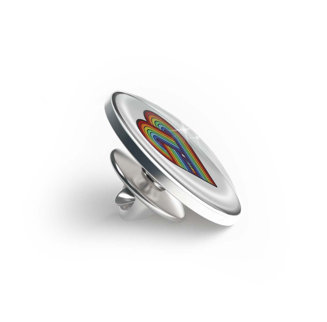 Rainbow Heart Limited Edition Lapel Pin Exclusive Metal Brooch Badge Accessories For Backpack, Clothes, Hats | Cute Gifts and Collectibles