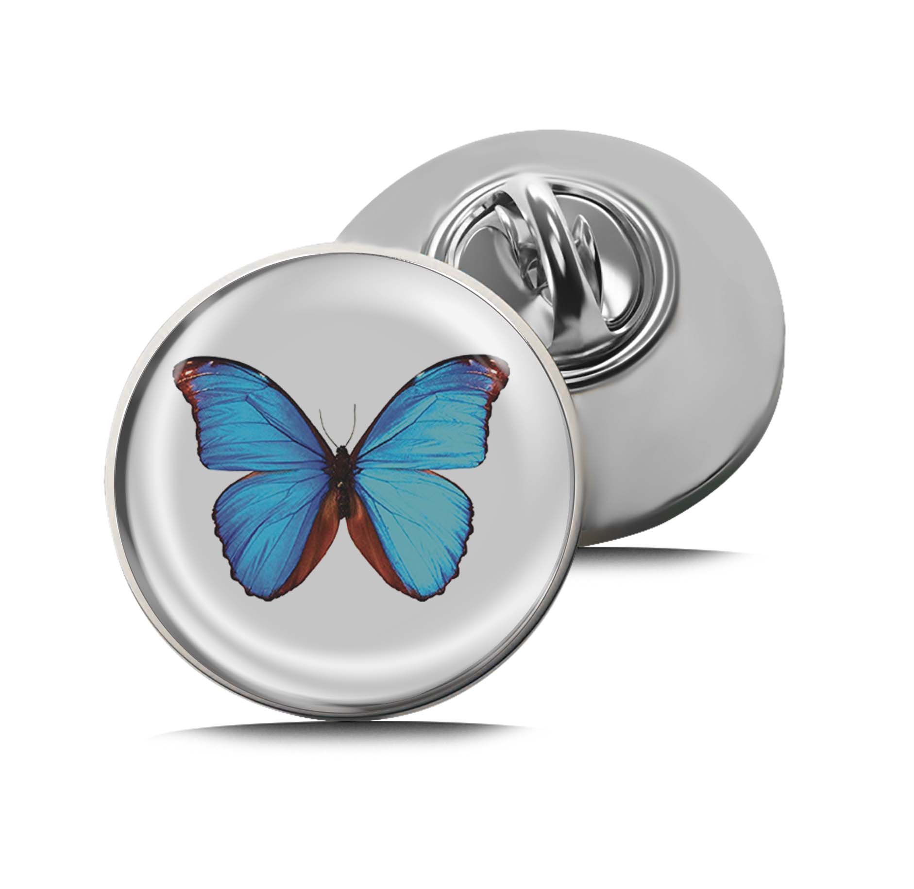 A blue morpho butterfly Limited Edition Lapel Pin Exclusive Metal Brooch Badge Accessories For Backpack, Clothes, Hats | Cute Gifts and Collectibles