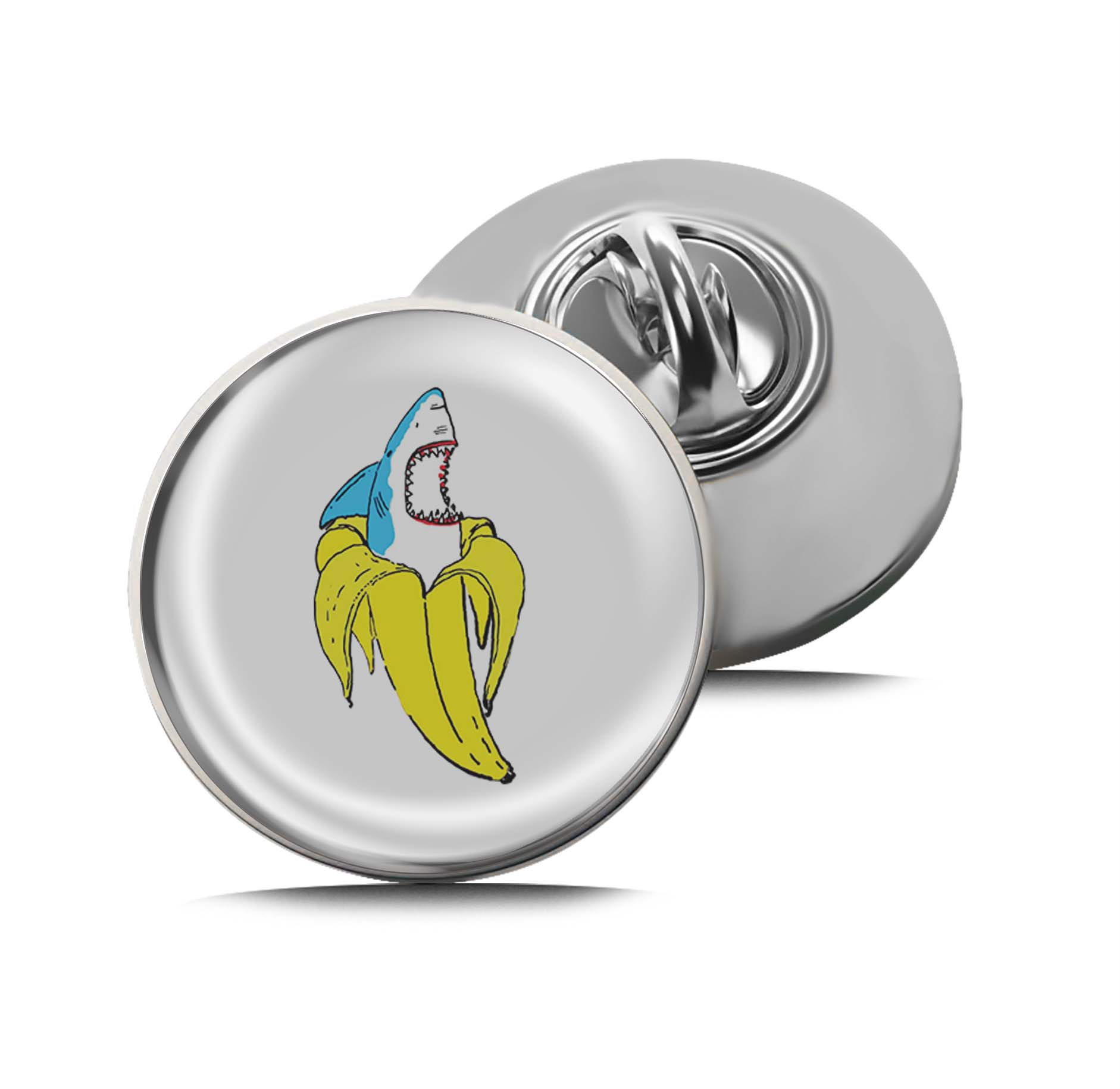 Banana shark Limited Edition Lapel Pin Exclusive Metal Brooch Badge Accessories For Backpack, Clothes, Hats | Cute Gifts and Collectibles