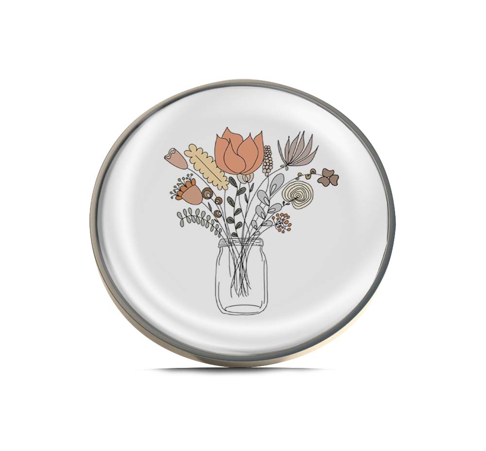 Mason Jar of Flowers Limited Edition Lapel Pin Exclusive Metal Brooch Badge Accessories For Backpack, Clothes, Hats | Cute Gifts and Collectibles