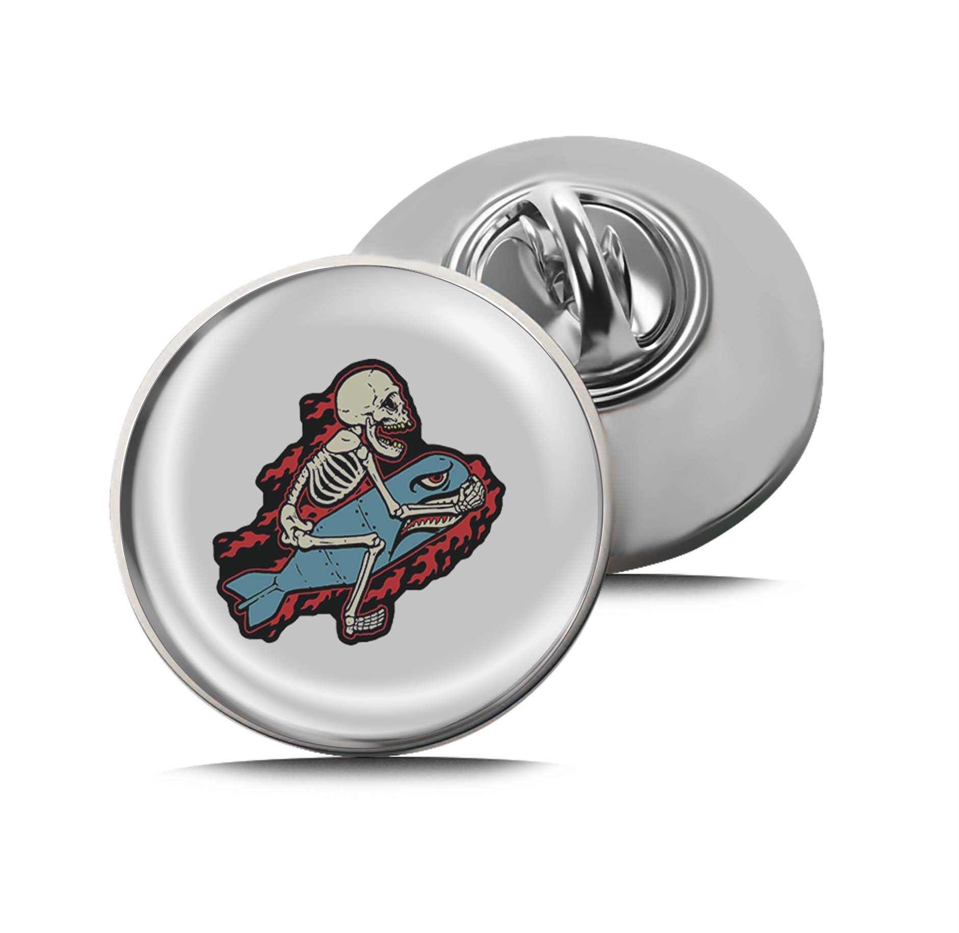 Skeleton Riding Bomb Airplane Limited Edition Lapel Pin Exclusive Metal Brooch Badge Accessories For Backpack, Clothes, Hats | Cute Gifts and Collectibles