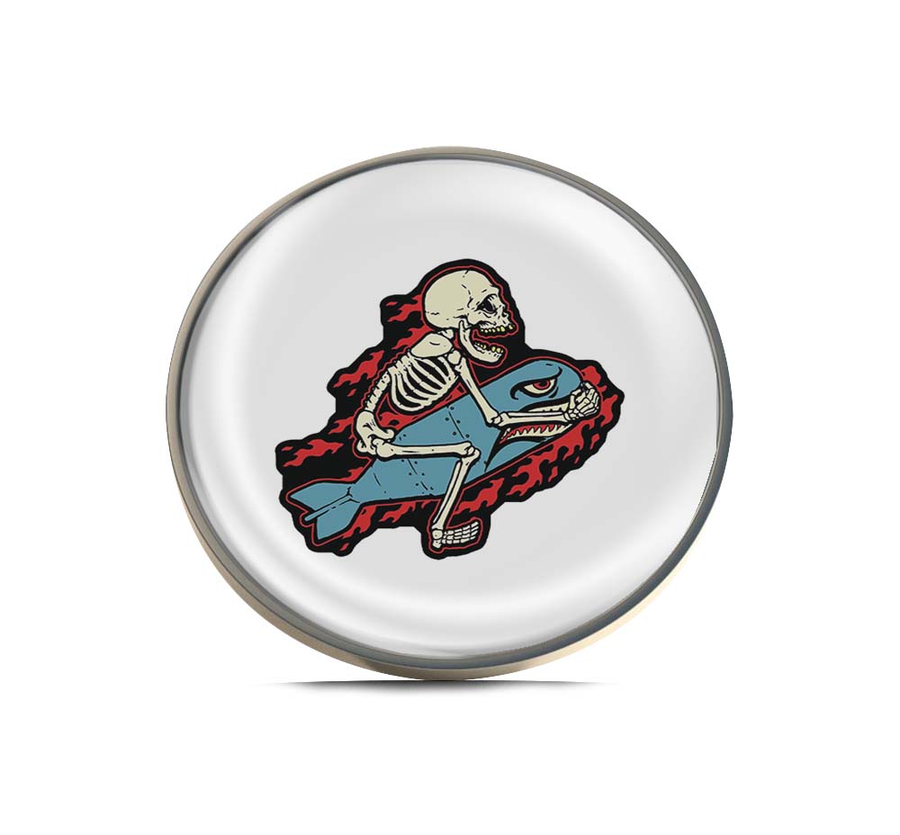 Skeleton Riding Bomb Airplane Limited Edition Lapel Pin Exclusive Metal Brooch Badge Accessories For Backpack, Clothes, Hats | Cute Gifts and Collectibles