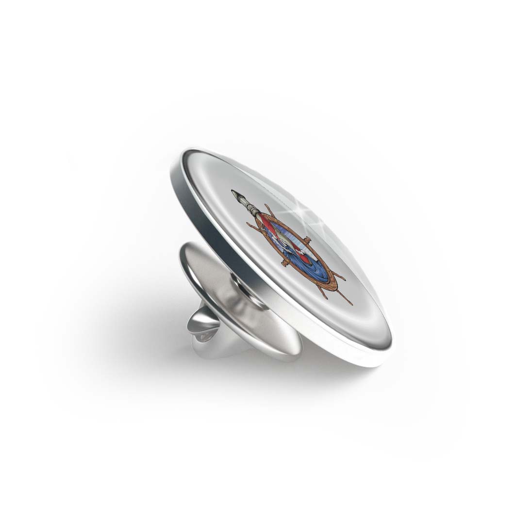 Lighthouse and Ship Wheel Limited Edition Lapel Pin Exclusive Metal Brooch Badge Accessories For Backpack, Clothes, Hats | Cute Gifts and Collectibles