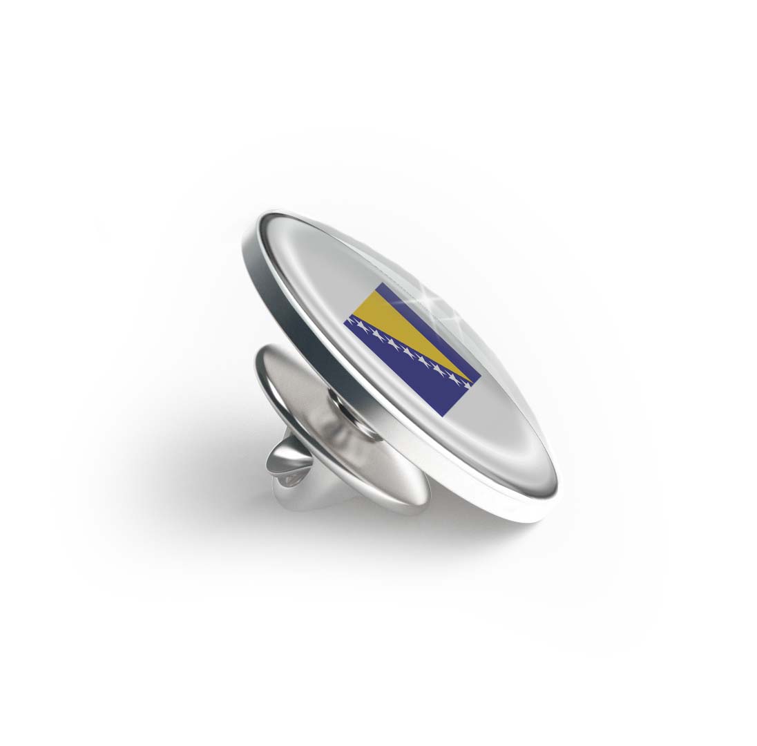 Flag of Bosnia and Herzegovina Limited Edition Lapel Pin Exclusive Metal Brooch Badge Accessories For Backpack, Clothes, Hats | Cute Gifts and Collectibles