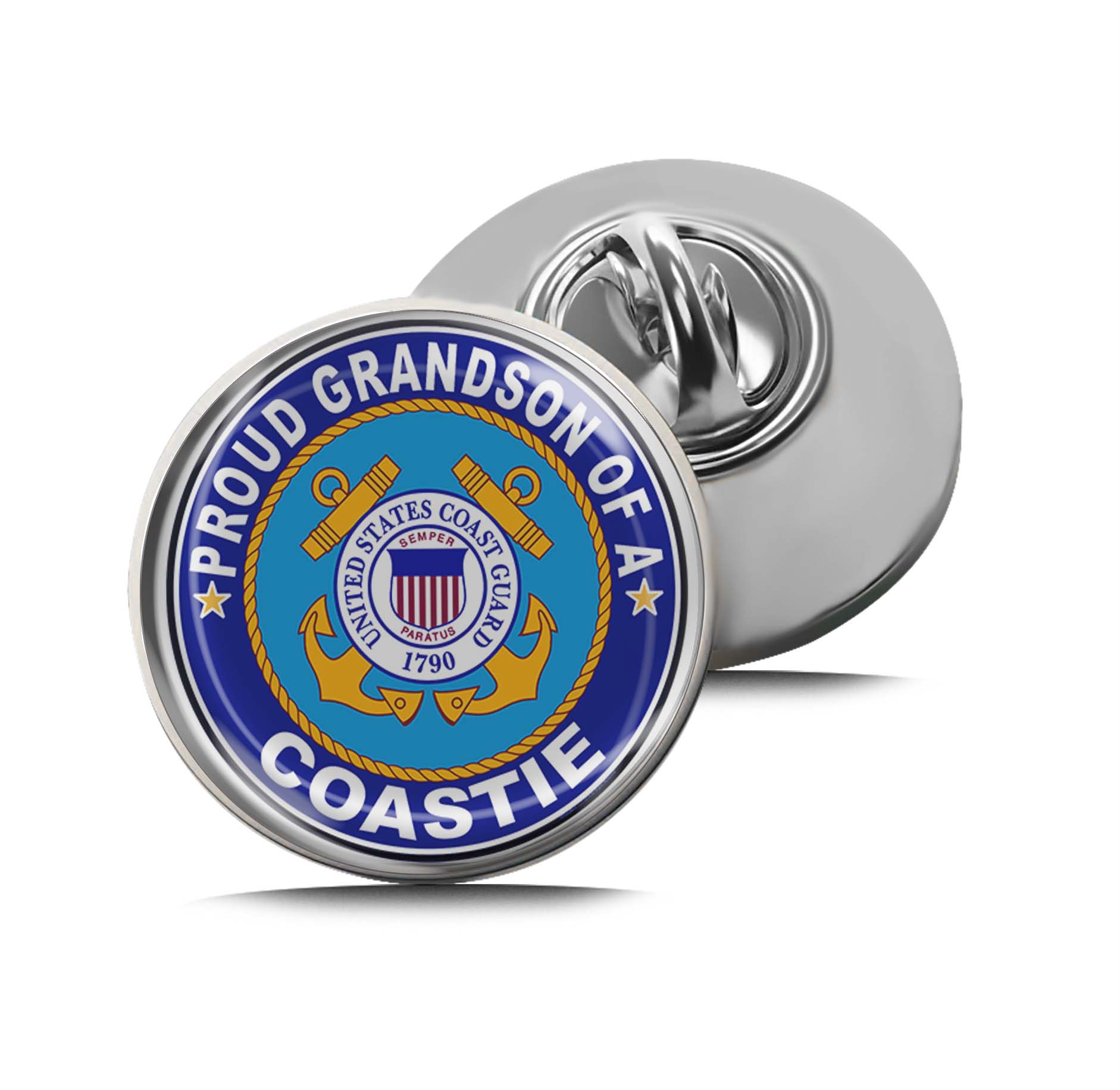 Proud Grandson of a Coastie U.S. Coast Guard Limited Edition Lapel Pin Exclusive Metal Brooch Badge Accessories For Backpack, Clothes, Hats | Cute Gifts and Collectibles