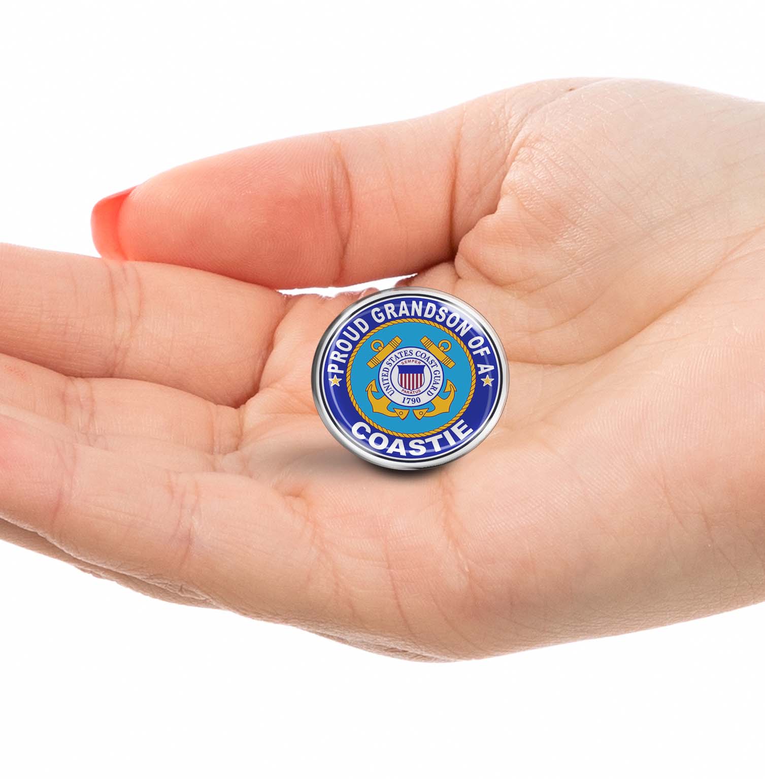 Proud Grandson of a Coastie U.S. Coast Guard Limited Edition Lapel Pin Exclusive Metal Brooch Badge Accessories For Backpack, Clothes, Hats | Cute Gifts and Collectibles