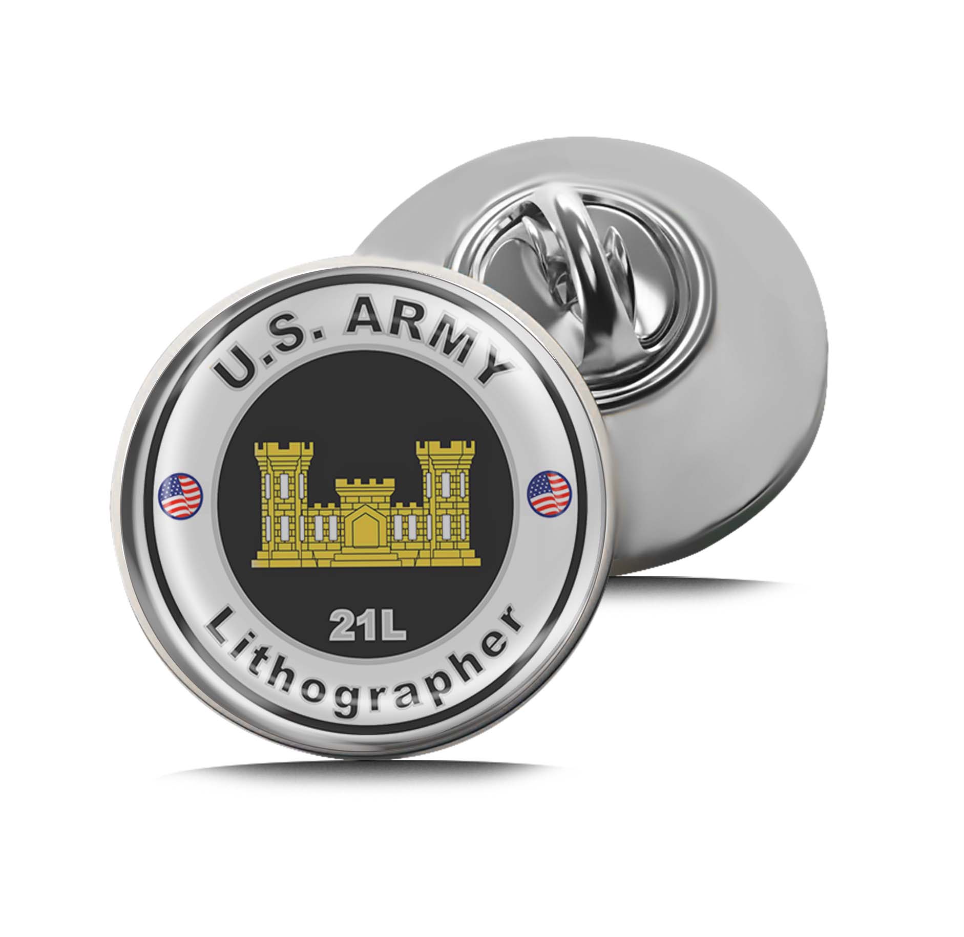 U.S. Army MOS 21L Lithographer Limited Edition Lapel Pin Exclusive Metal Brooch Badge Accessories For Backpack, Clothes, Hats | Cute Gifts and Collectibles