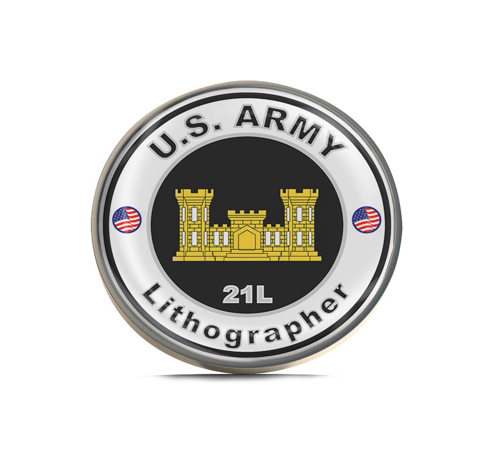 U.S. Army MOS 21L Lithographer Limited Edition Lapel Pin Exclusive Metal Brooch Badge Accessories For Backpack, Clothes, Hats | Cute Gifts and Collectibles